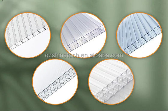 4m Buchtbreite Polycarbonat Gewächshaus Anlage Zeichnung und Galvanisierstahlrahmen