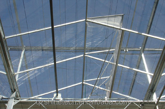 Verzinktes Stahlrahmen Glas überdacht Landwirtschaft Gewächshaus mit Installationszeichnung