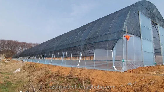 Filmdeckel 50x8m Einfachspannung Landwirtschaftlicher Tunnel Gewächshaus mit 3,5-5M Höhe