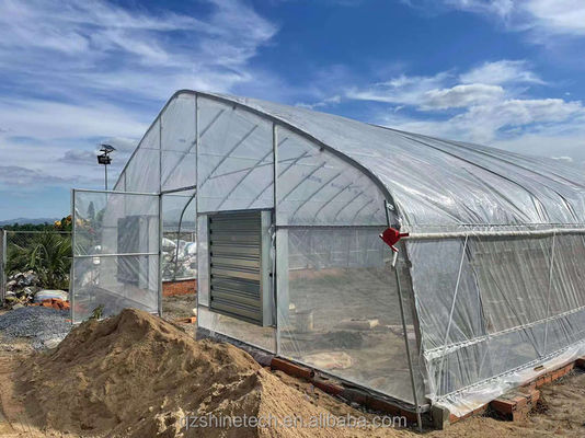 200-Mikron-UV-Schutz-PE-Film Ein-Tunnel-Gewächshaus für Tomaten- und Gurkenanbau