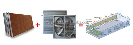 Großer Luftstrom-Auspuffventilator für Gewächshaus-Ventilationssystem für Geflügelhäuser 60 kg